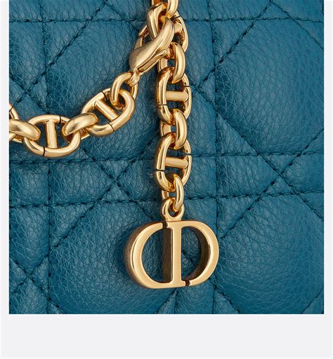 dior dior caro belt pouch with chain supple cannage calfskin